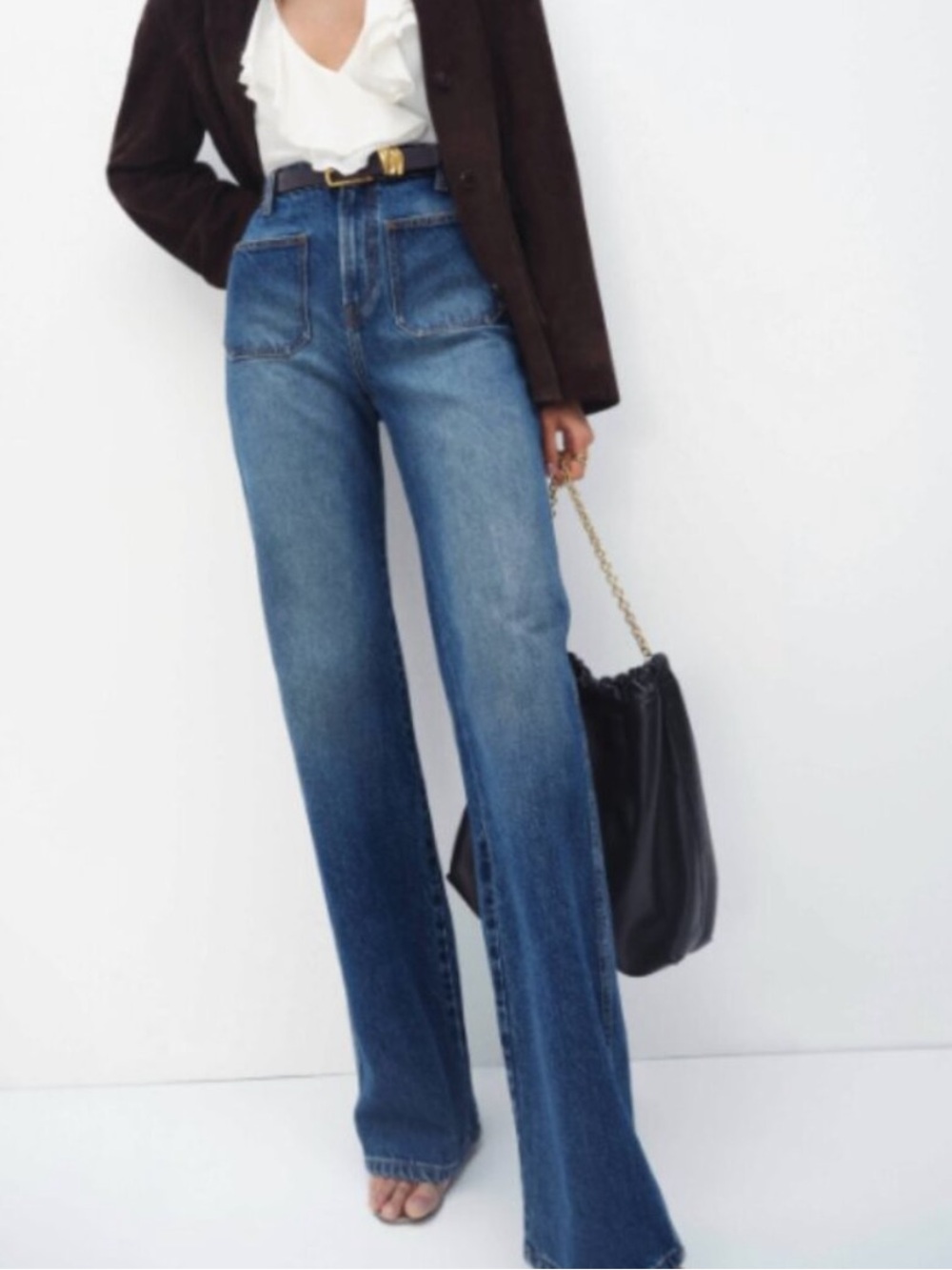 NWT Reformation Alyssa High-Rise Wide Leg Jeans (long version)